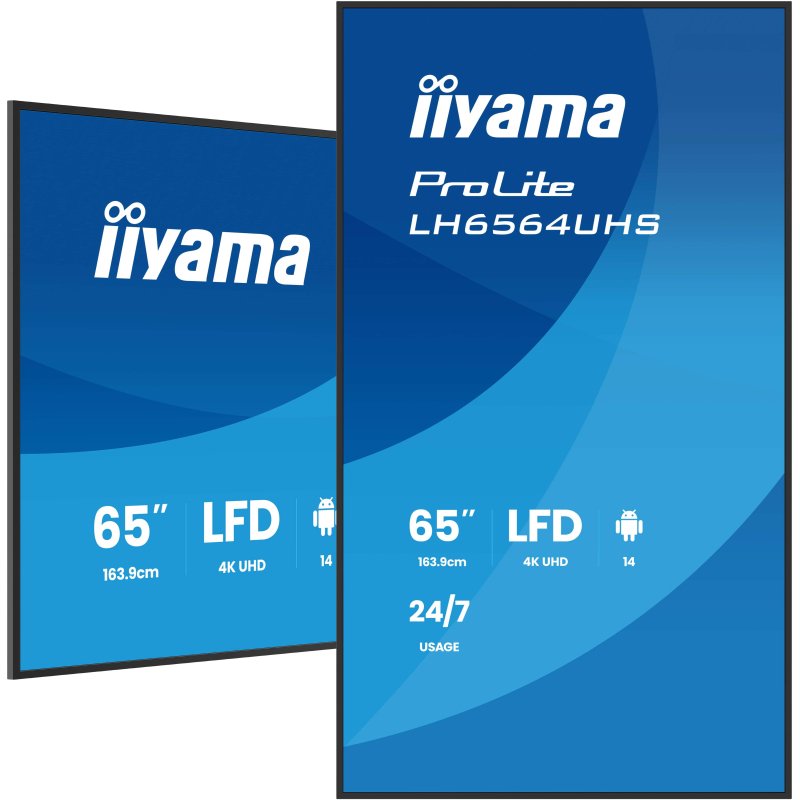 iiyama LH6564UHS-B1AG Écran d'affichage dynamique Écran plat de signalisation numérique 165,1 cm (65