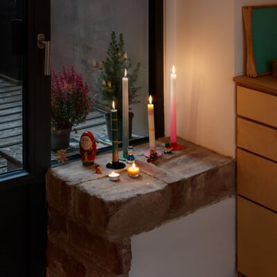 Kerzenständer Pop, RAL 3015 Hellrosa