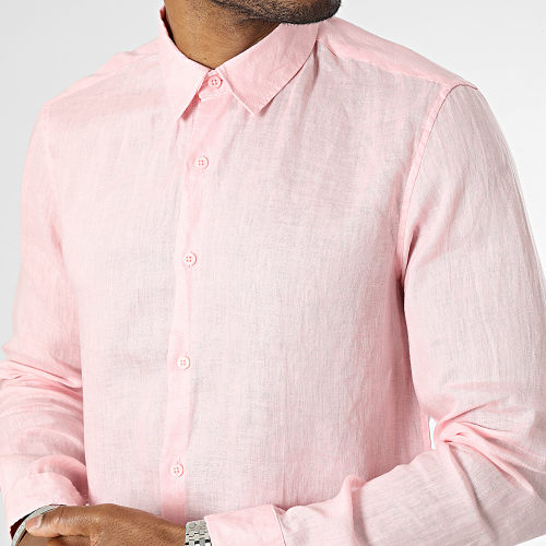 Chemise Manches Longues Rose