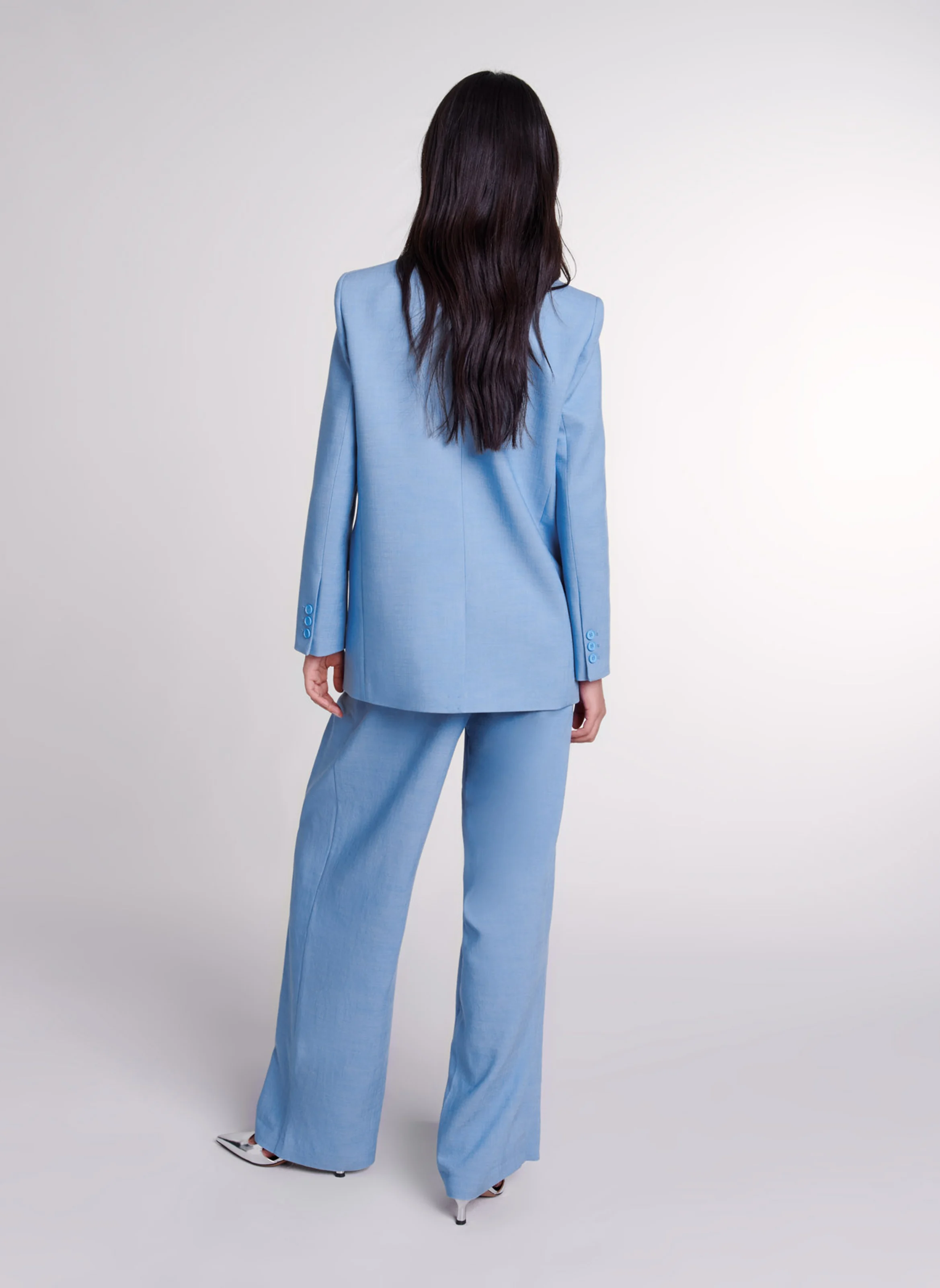 Veste de tailleur droite | Bleu