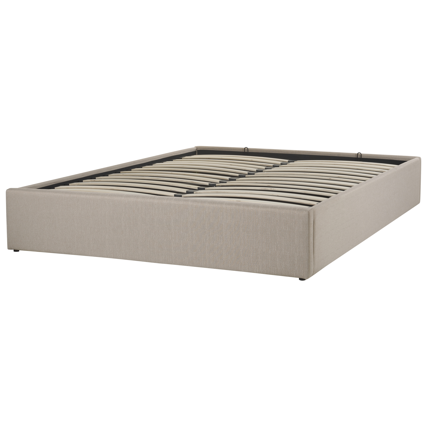 Beliani-DINAN-Tweepersoonsbed-Lichtbruin-160 x 200 cm-Polyester