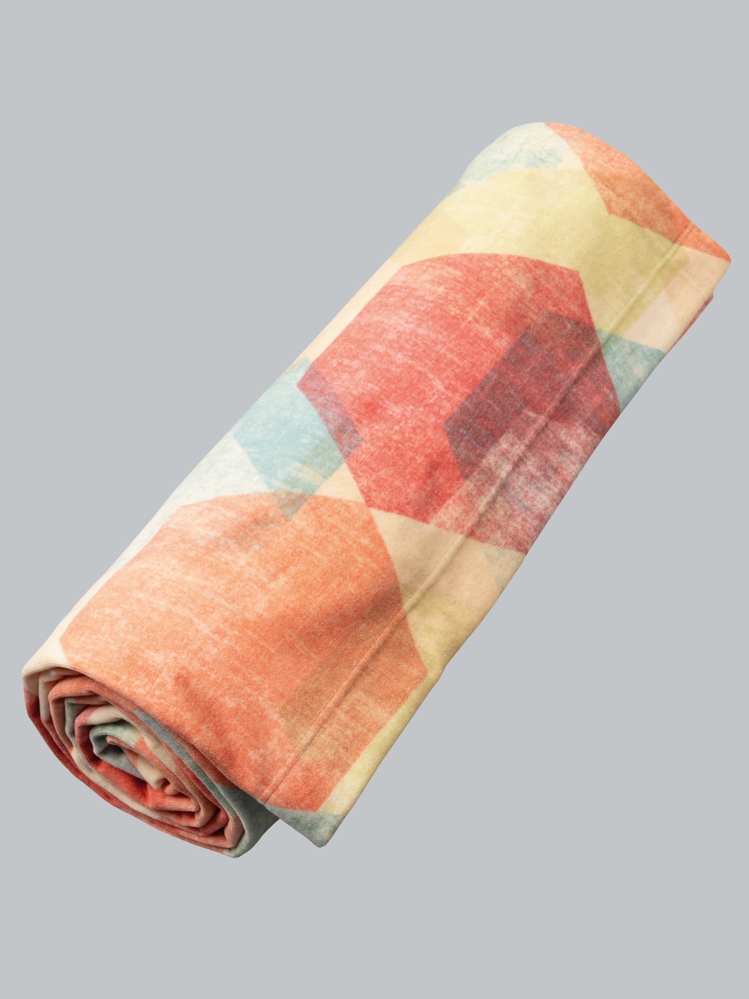 Fleece-Decke mit Allover-Print Peach