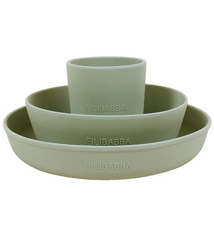Filibabba Spises?t - Silikone - 3 dele - Green
