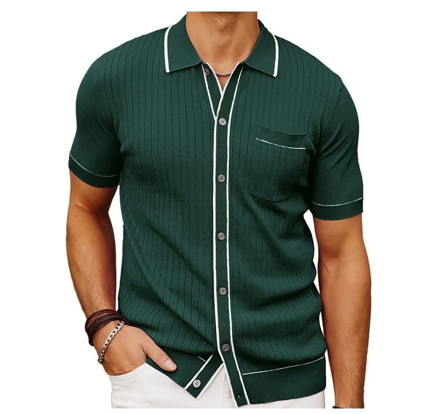 Bolgivy - Poloshirt met korte mouwen en contrasterende afwerking van ribbreisel