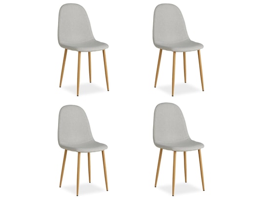 HOMESTYLE4U - Fauteuil enfant Chaise salle à manger lot de 4 - gris