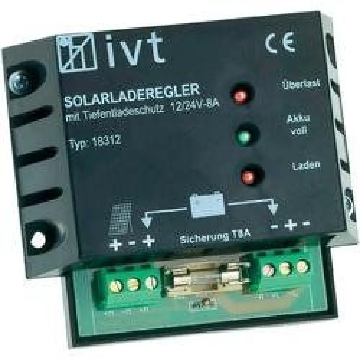 IVT Chargeur Solaire 12V/24V 8A