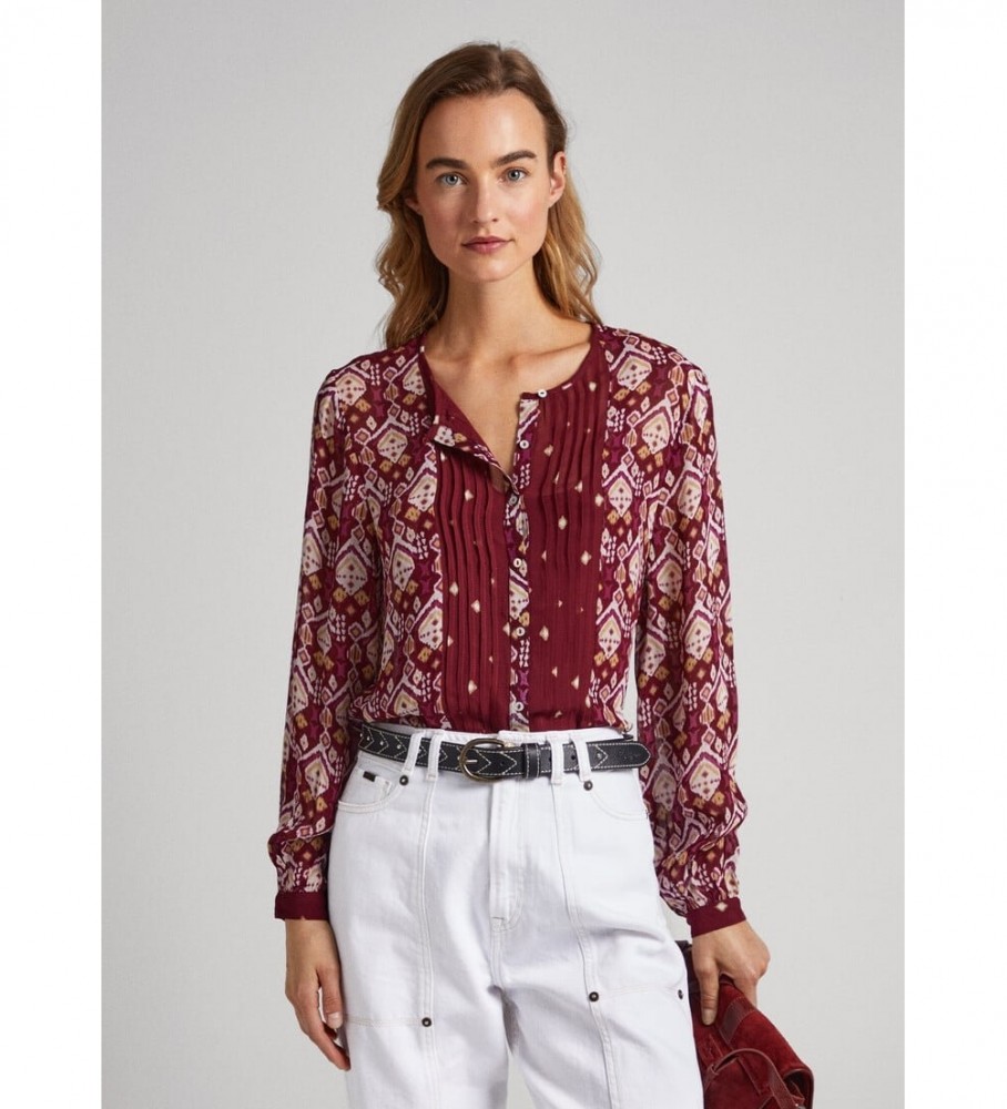 Camisa Pepe Jeans Bordô Gazzi