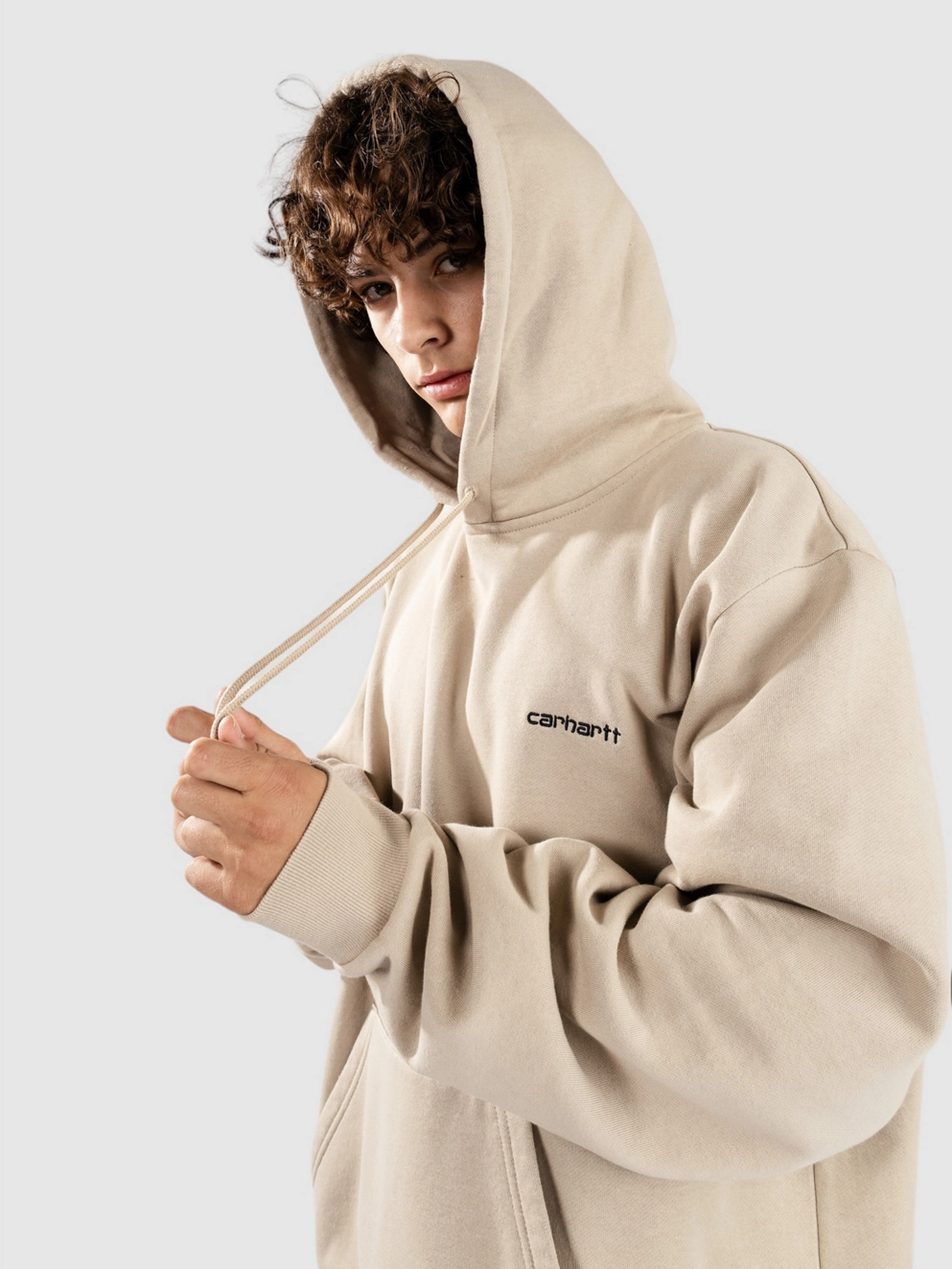 Carhartt WIP Script Embroidery Hoodie wall/black