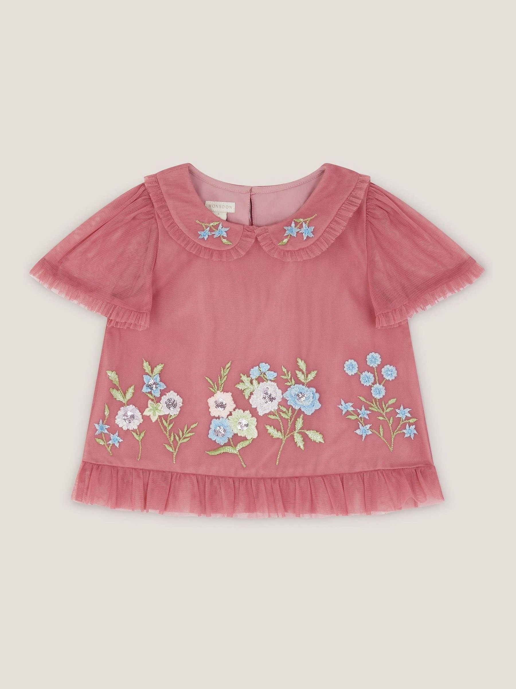 Monsoon Kristi Embroidered Tulle Top