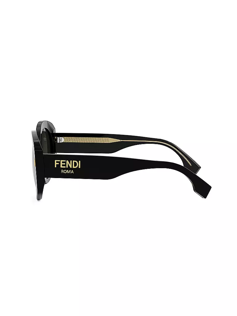 FENDI FENDI Roma schwarze runde Sonnenbrille schwarz