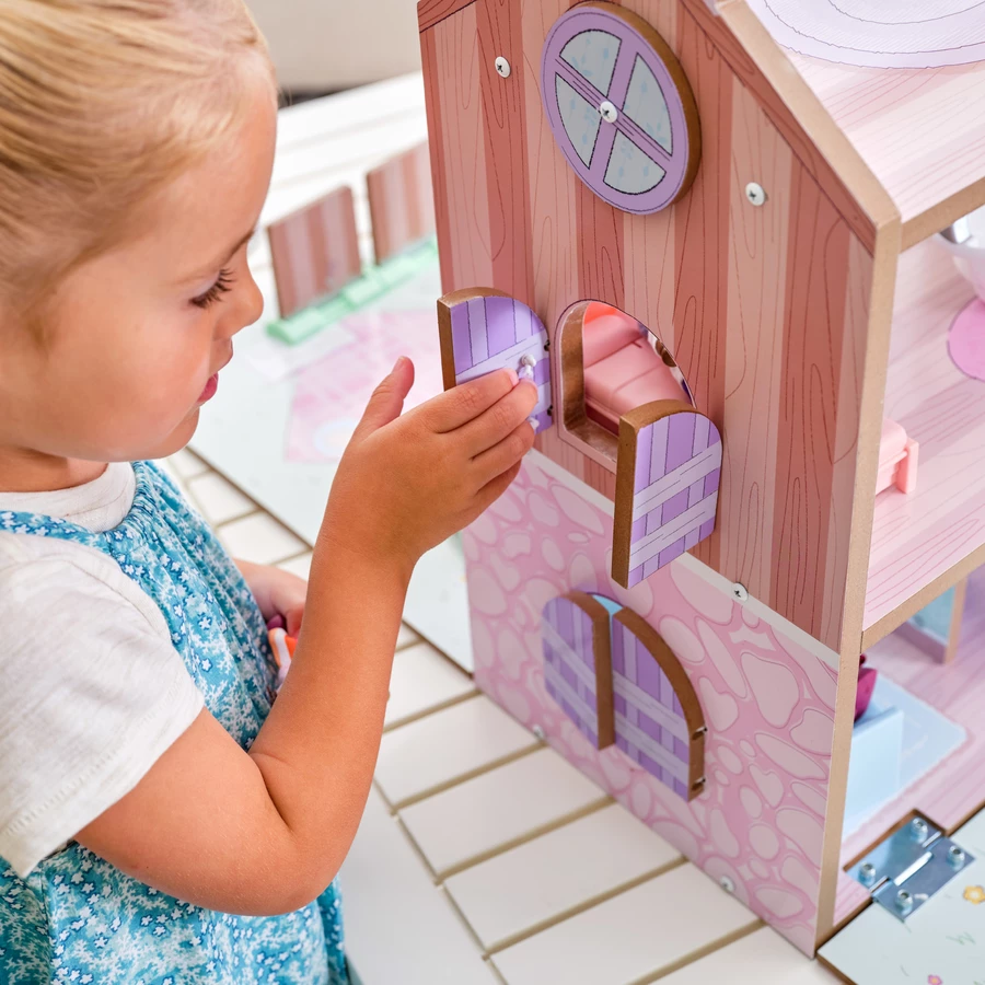 KidKraft® Cottage- Puppenhaus zum Spielen und Verstauen