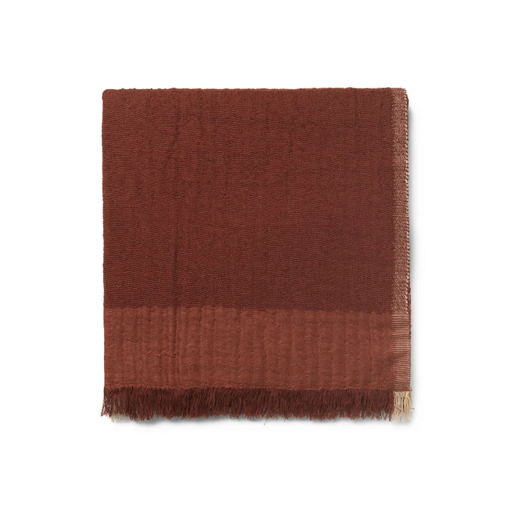 Ferm Living - Weaver Tagesdecke, 170 x 120 cm, rotbraun