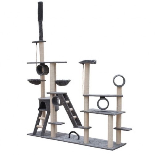 Arranhador de luxo para gatos na cor cinza