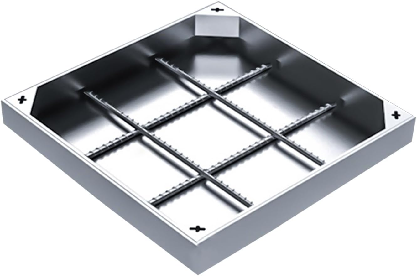 Integrierte quadratische Abdeckung für septische Grube mit E & Deckel, perfekt für Höfe, Gärten, Schulen - Größe:60 x 60 x 5 cm, & sicher mit Hoo für einfache Installation.