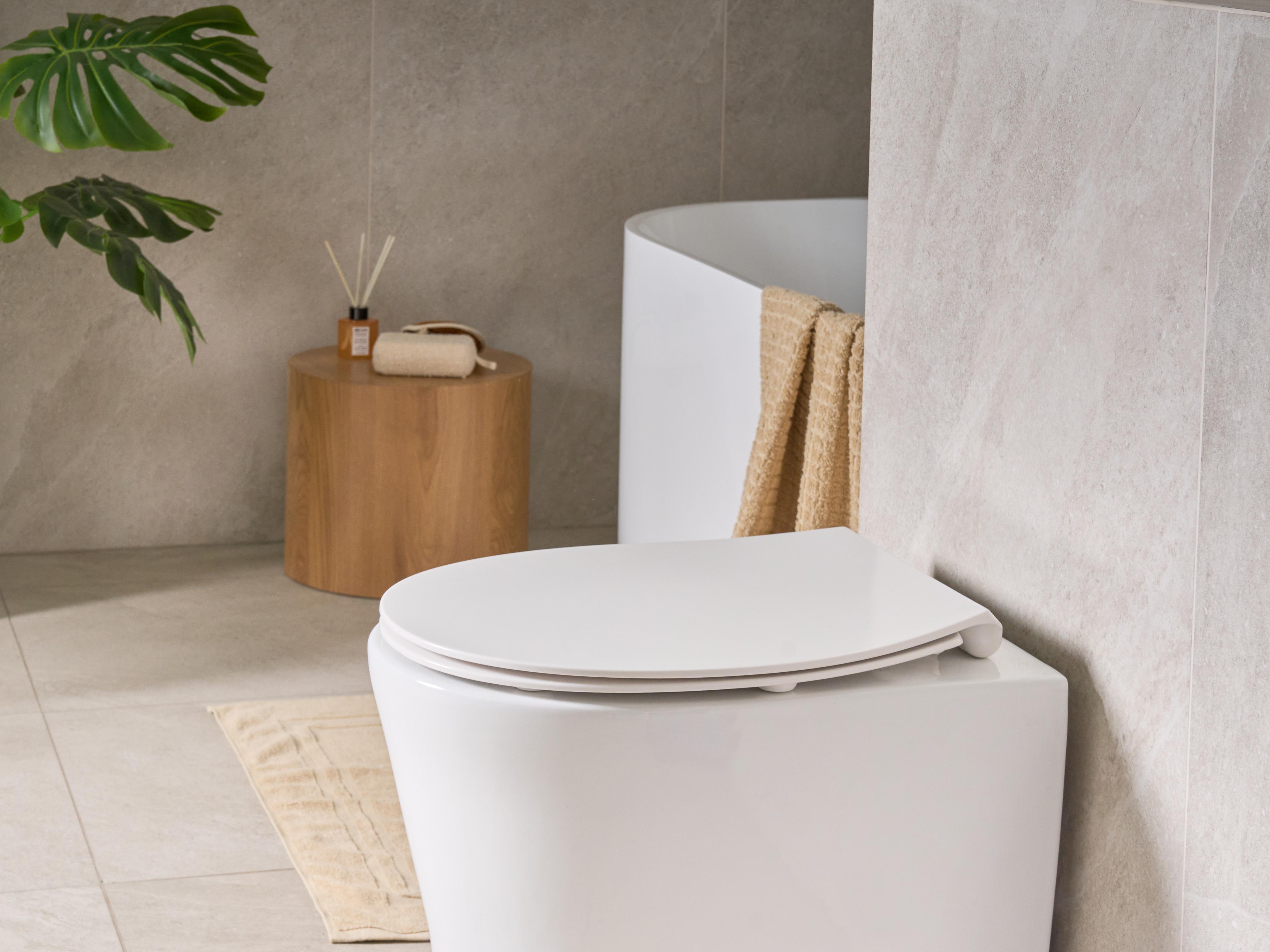 Toiletbril PUTUMAYO smal soft-close Duroplast Wit