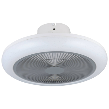 EGLO plafondlamp Kostrena met ventilator Ø45.5cm, wit/ grijs