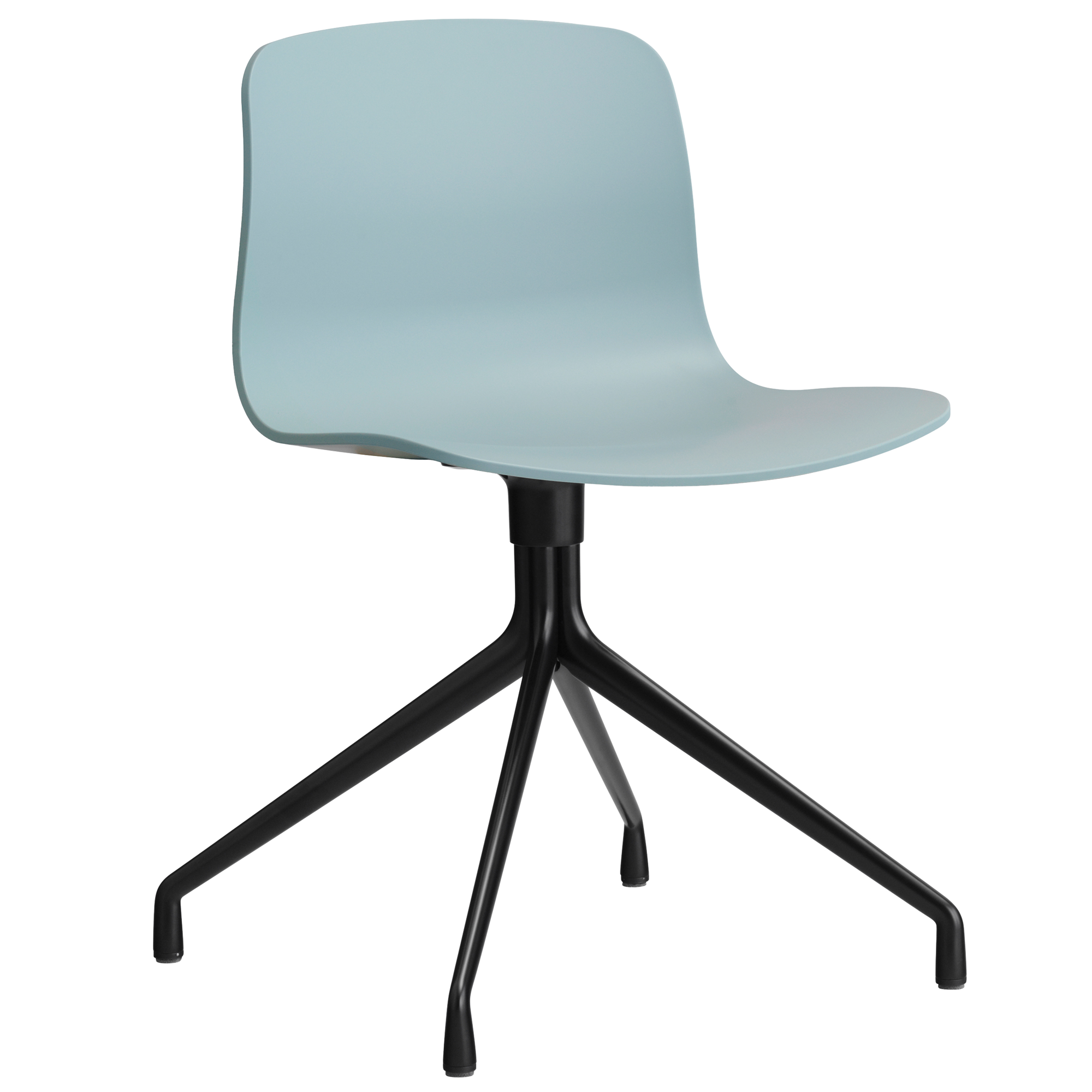 Eetkamerstoel AAC 10 zwart onderstel dusty blue