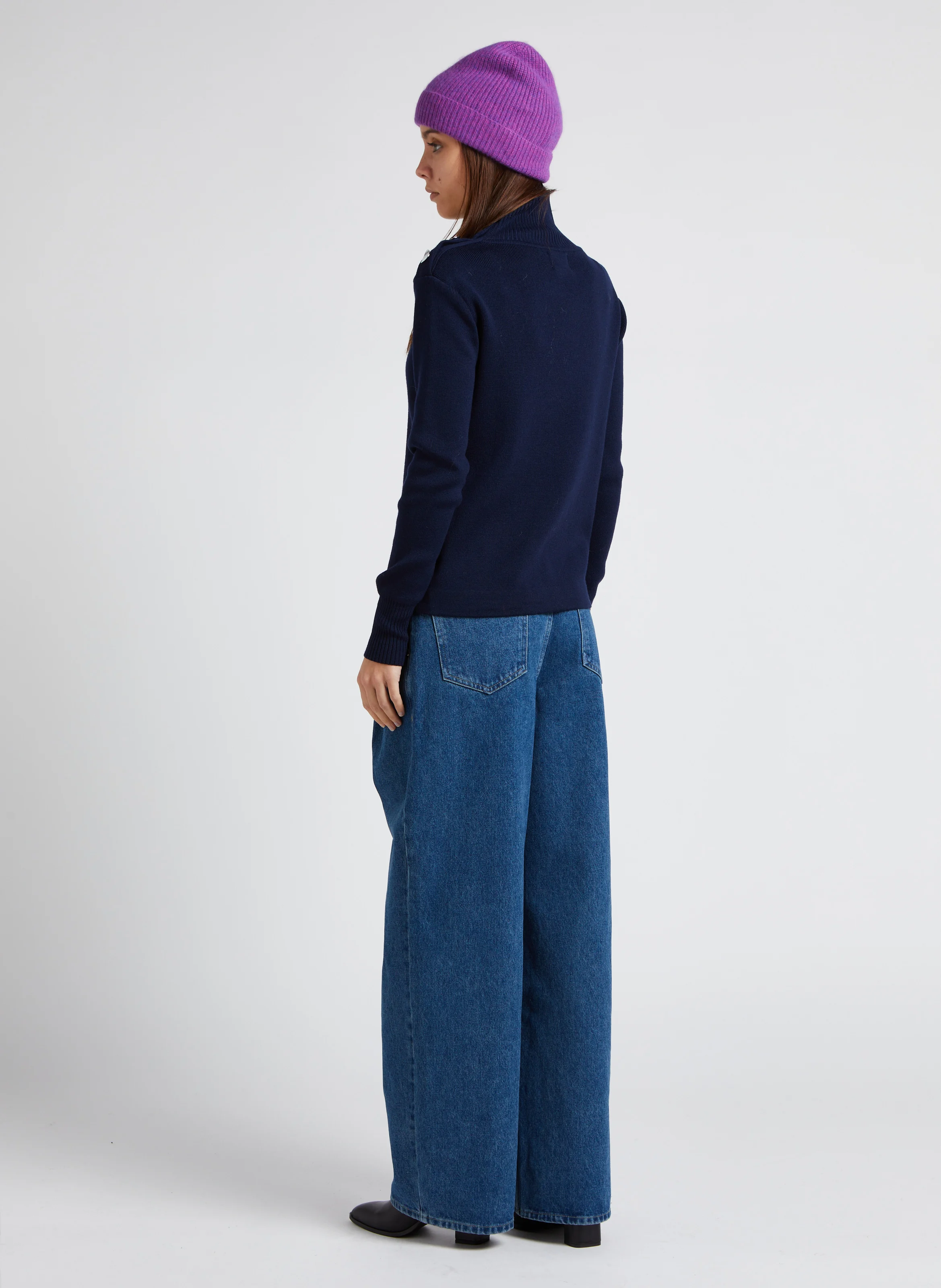 WILDEN - Jean large taille haute en coton | Bleu