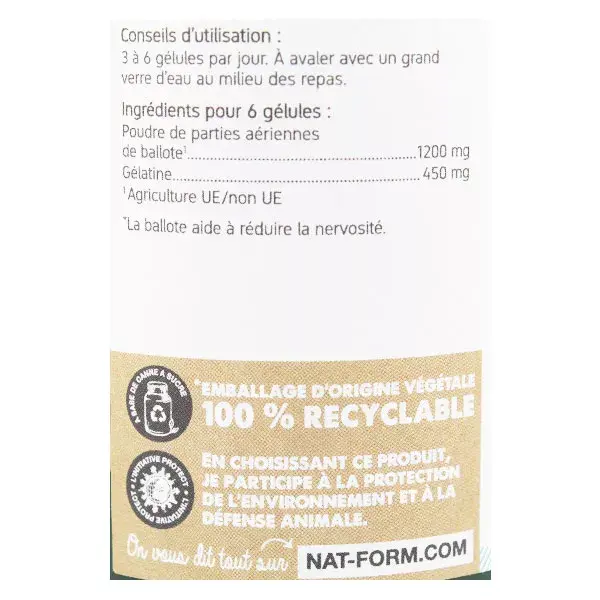 Nat & Form Original Ballote 200 cápsulas