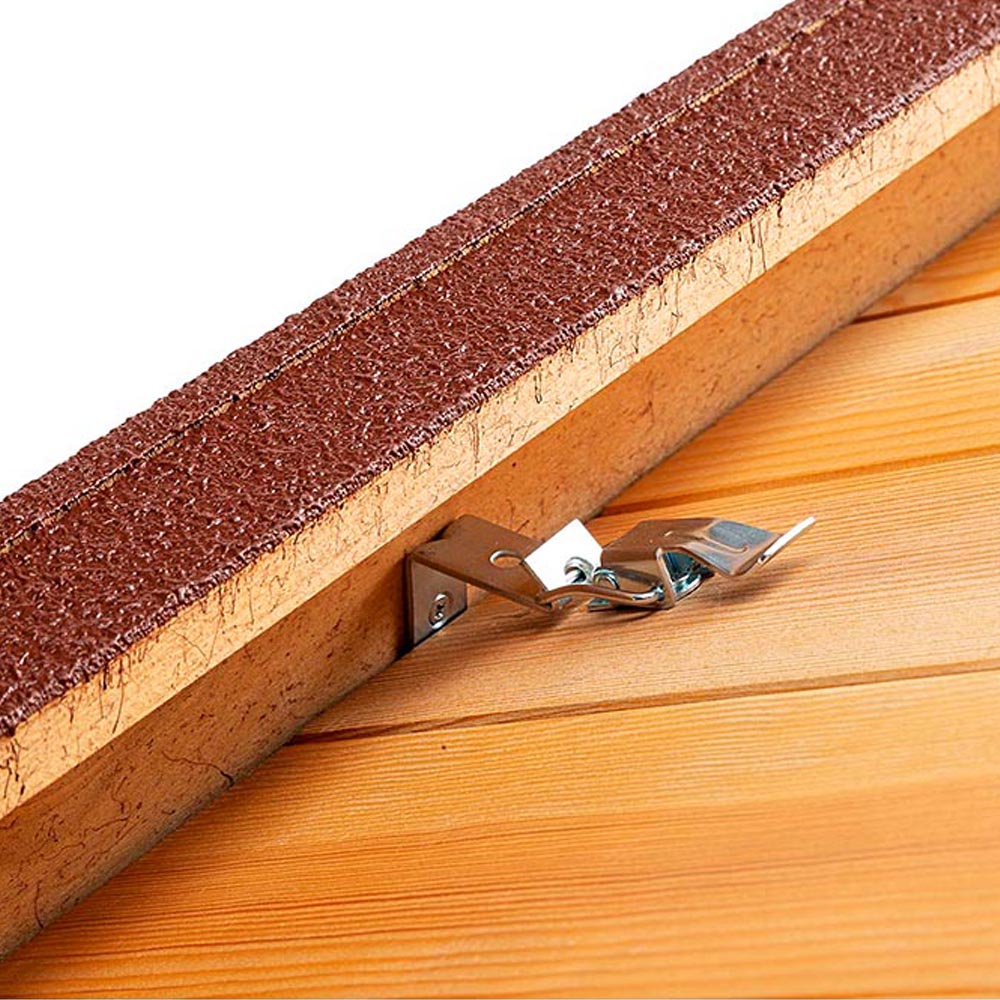Ferplast niche pour chiens pour l'extérieur domus medium en bois fsc, pieds isolants en plastique, grille pour l'aération, porte