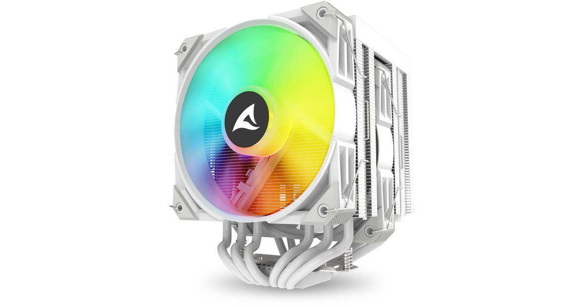 SharkoonA60 RGB CPU-koeler  (Wit, 4-pins PWM fan-connector)