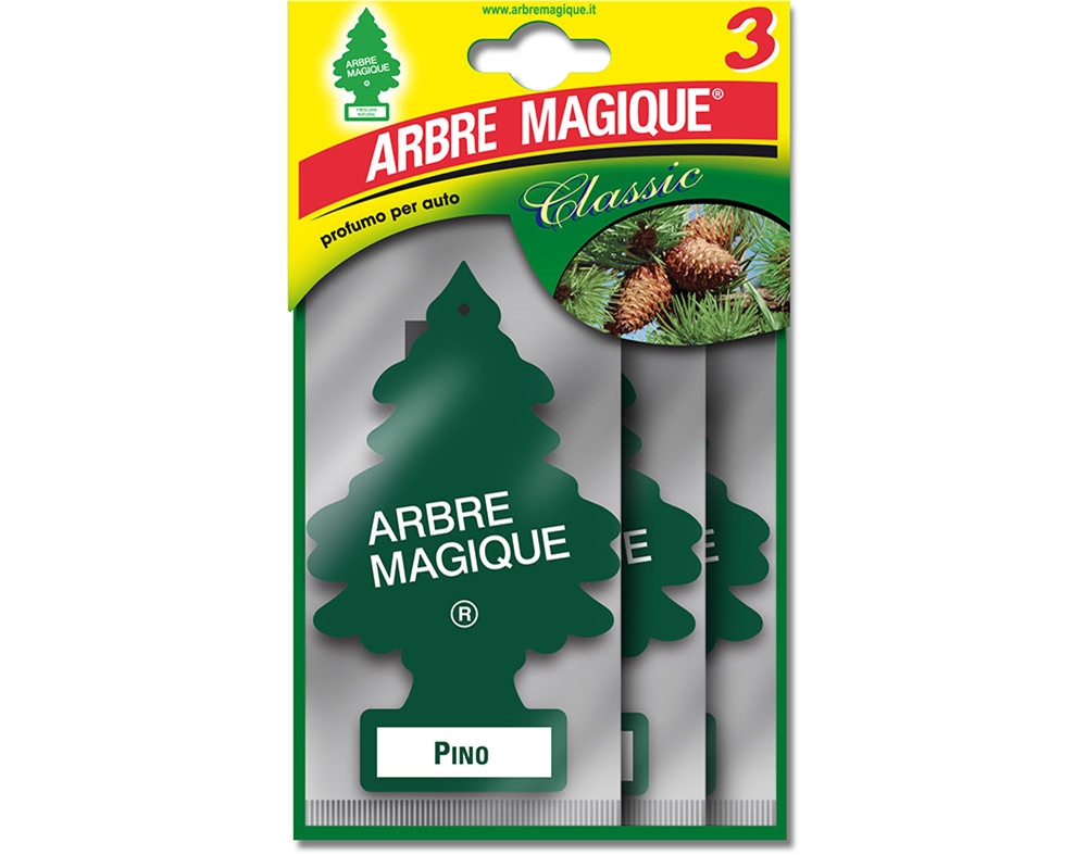 AMBIENTADOR AUTOMÓVEL ARBRE MAGIQUE PINHO PACK 3 UNIDADES