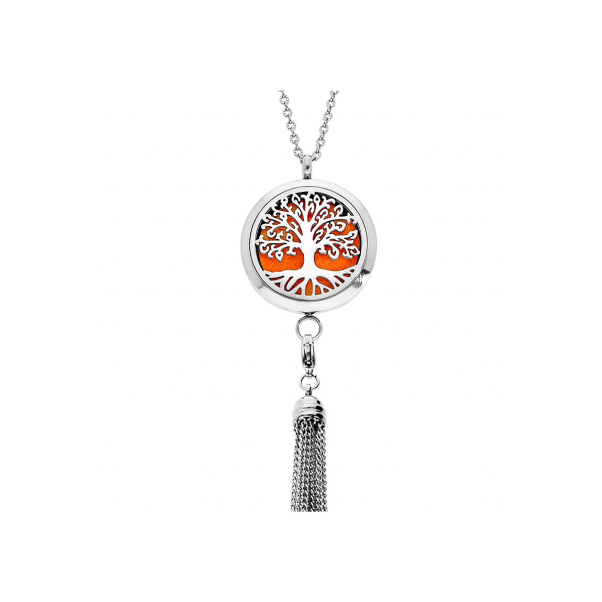 Collier senteur acier - Arbre de vie