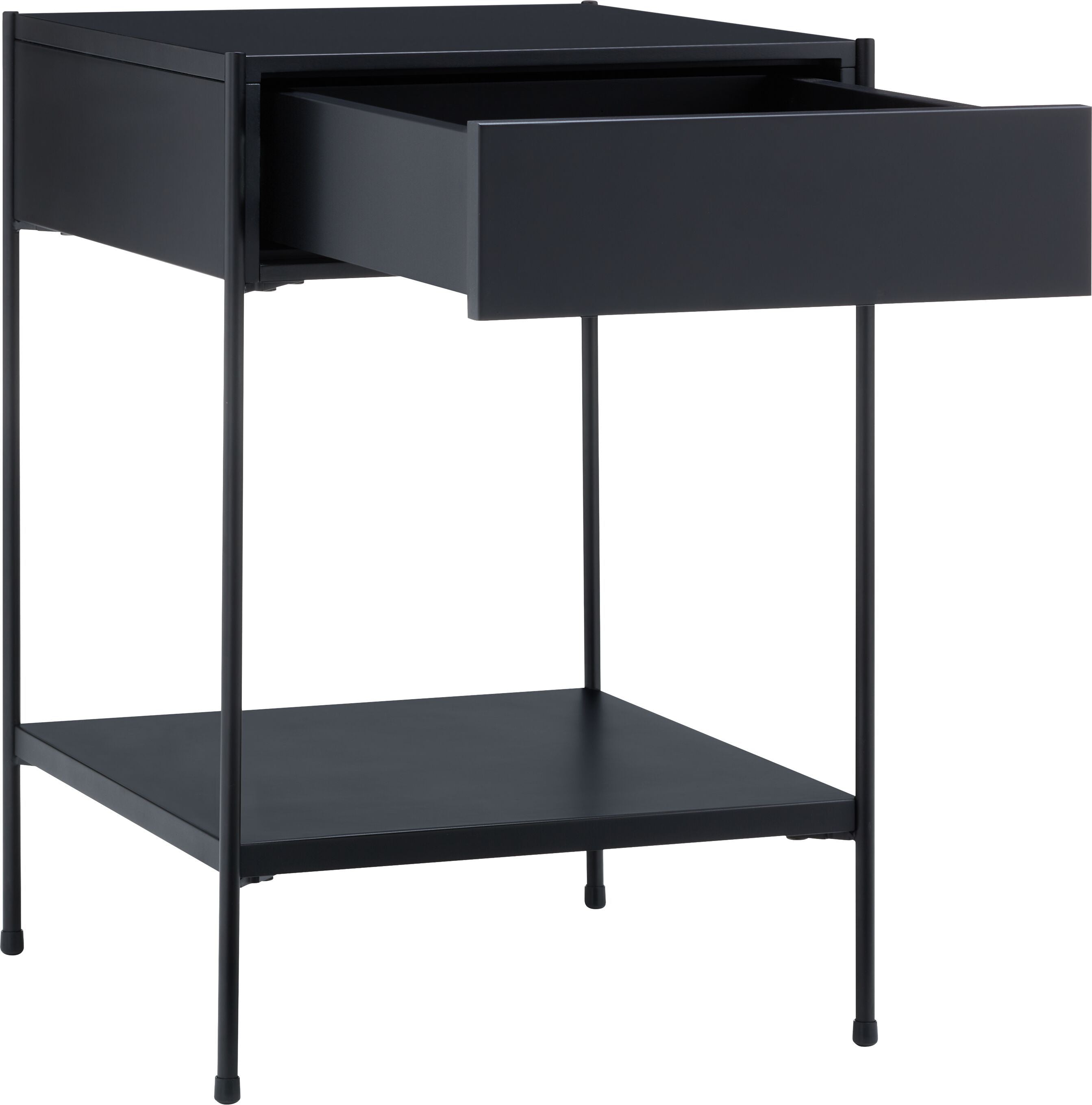 MALA Nachttisch - Schwarz / B: 40.0 cm x T: 40.0 cm x H: 59.0 cm