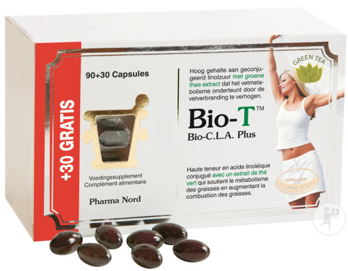 Pharma Nord Bio-T Acide Linoléique + Extrait De Thé Vert Métabolisme 90 + 30 Capsules Gratuites