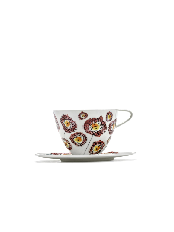 Serax Midnight Flowers by Marni Anemone Milk cappuccino mok   schotel