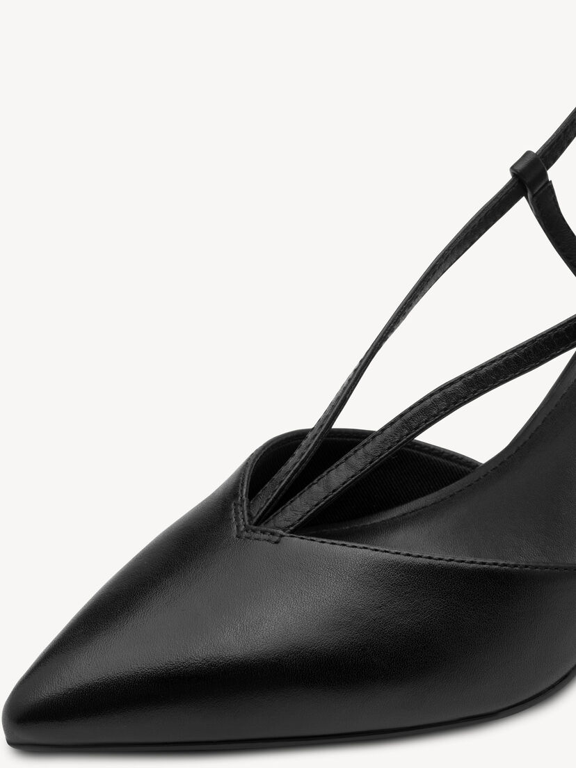 Leren Slingpumps - zwart