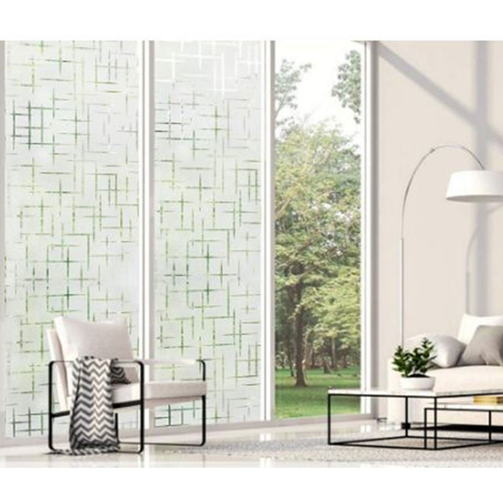 (60x200cm) Matte Deko Fensterfolie Statische Sichtschutz Folie Blickdicht (Anti-UV) - Kreuzmuster
