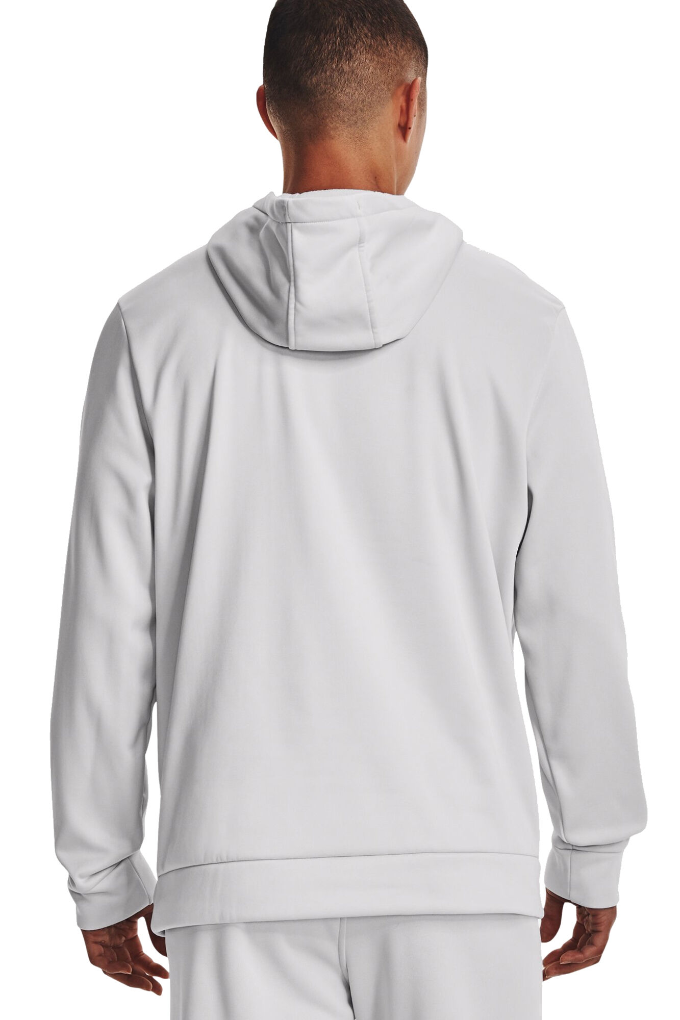Moletom com capuz e logo estampado - cinza claro