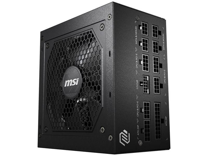 MSI Netzteil MAG A850GL PCIE5 850 W Schwarz Vollmodulares Netzteil mit 850 W Leistung