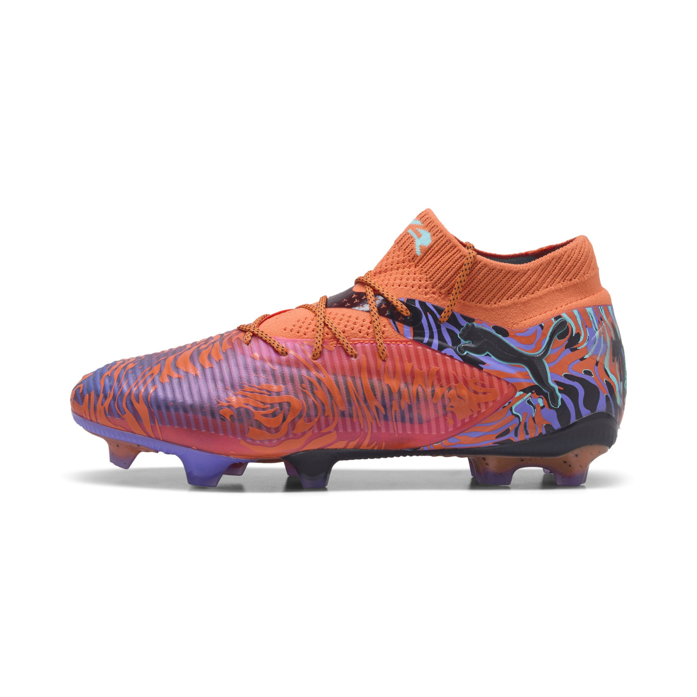 PUMA Future 8 Ultimate Creativity Gras Voetbalschoenen (FG) Oranje Paars Zwart