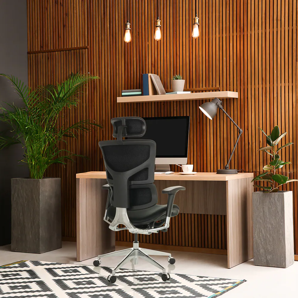 High End Bürostuhl ERGO-U2 F Stoff mit Armlehnen (höhenverstellbar) hjh OFFICE