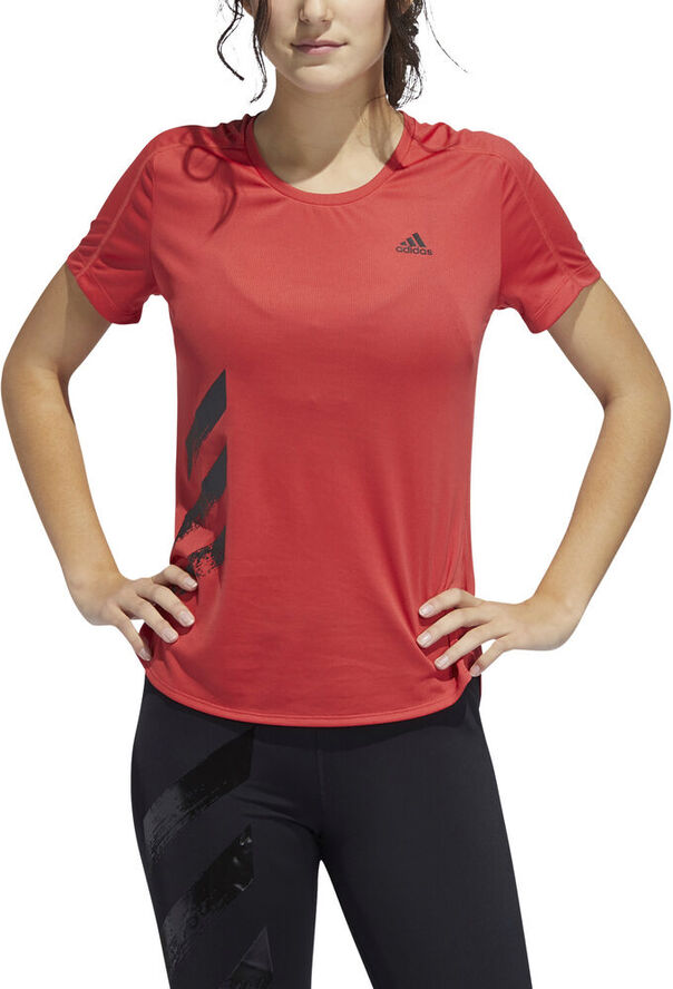 adidas Run It 3-Stripes Fast T-shirt Rød