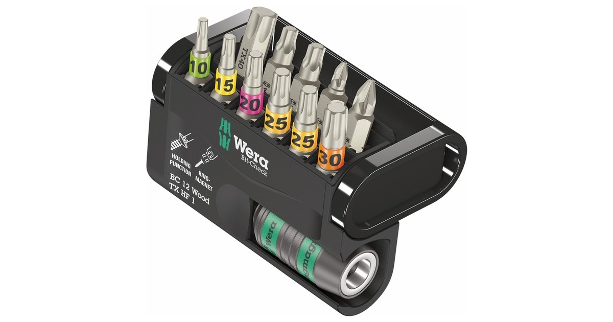 WeraBit-Check 12 Wood TX HF 1 bitset  (12‑delig)