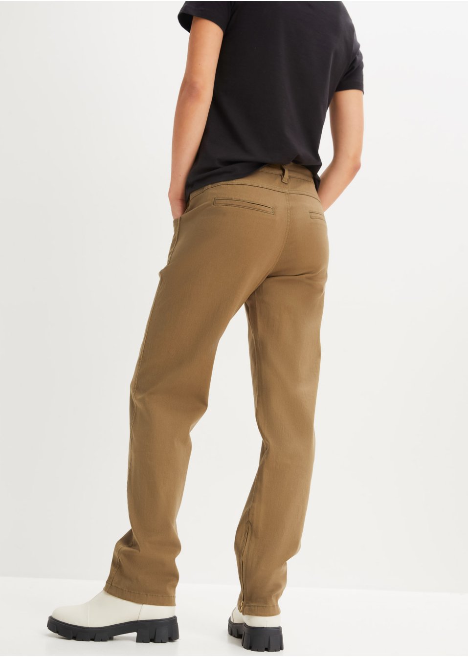 Pantalon twill avec zip à la base