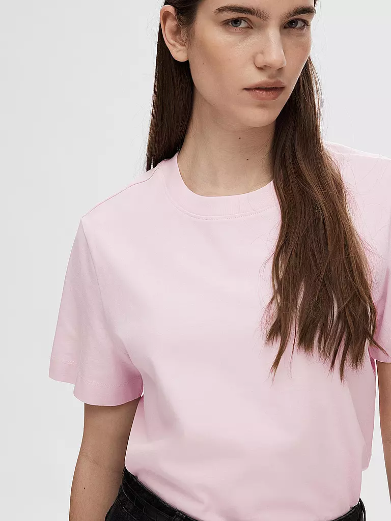 SELECTED FEMME T-Shirt Boxy Fit SLFESSENTIAL pink