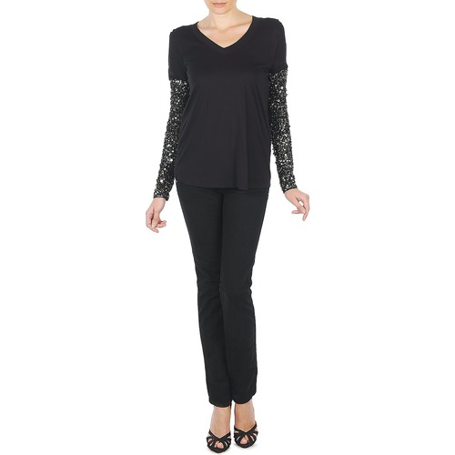 Manoush - TSHIRT ML INDIAN BASIC - Noir