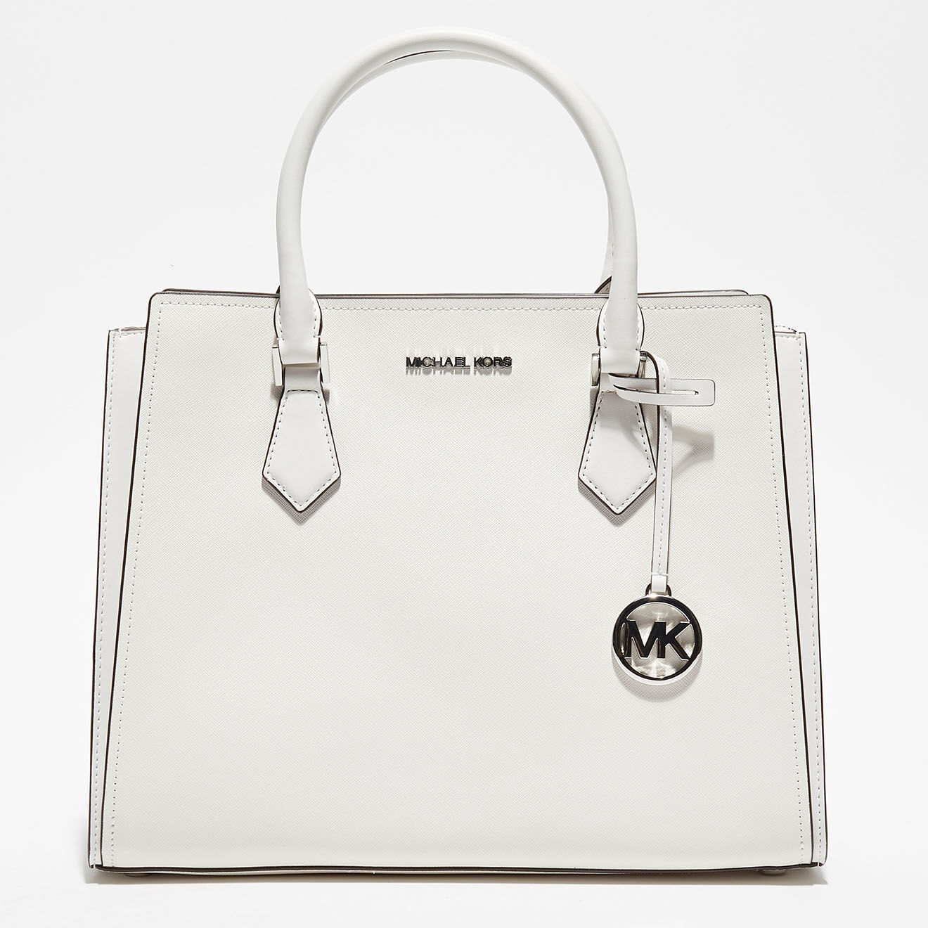 Michael Kors Sac à main en Cuir zippé Hope blanc - 34x25x13 cm