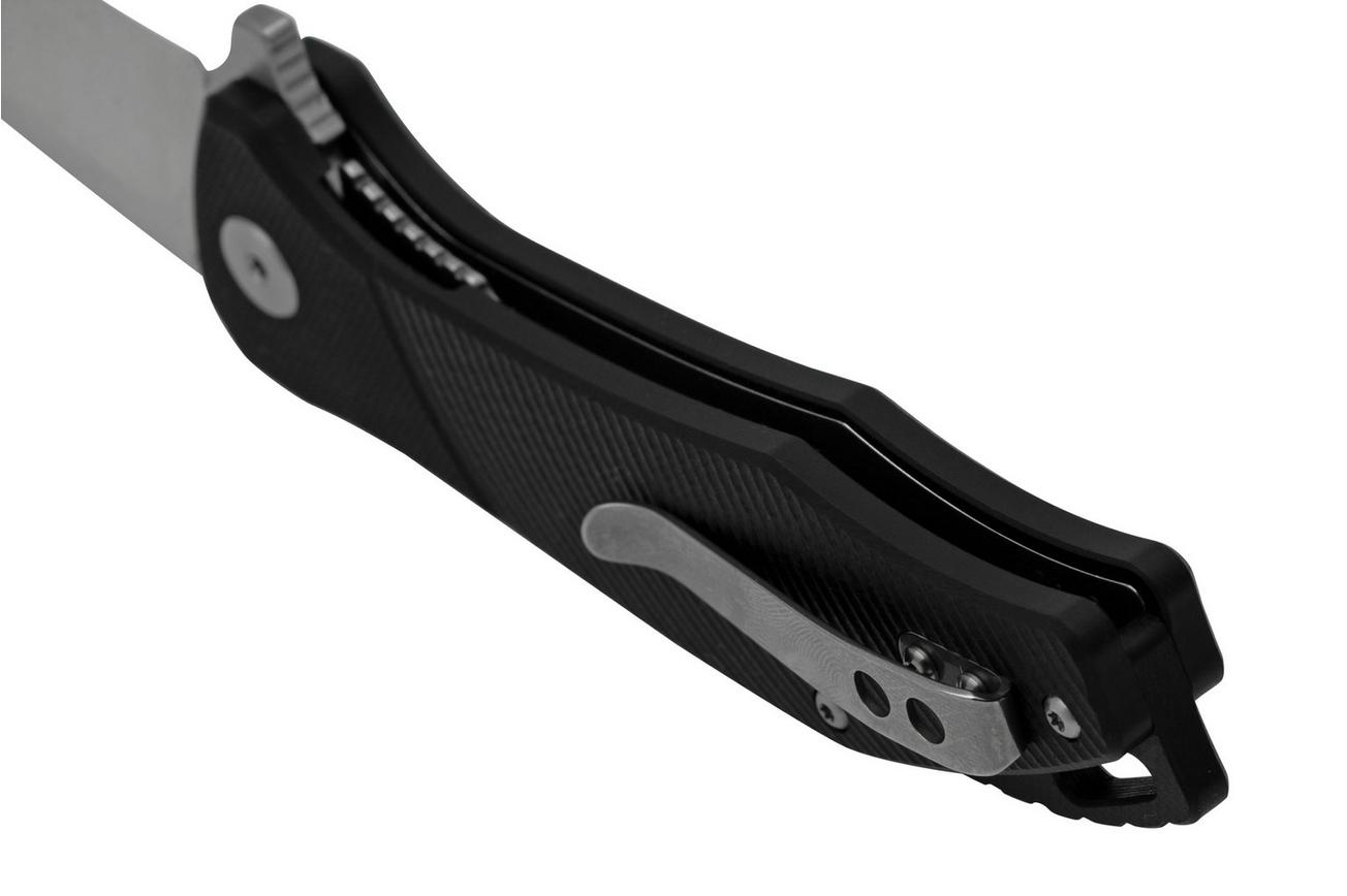 QSP Knife Raven QS122-C1 Black G10, Satin, zakmes
