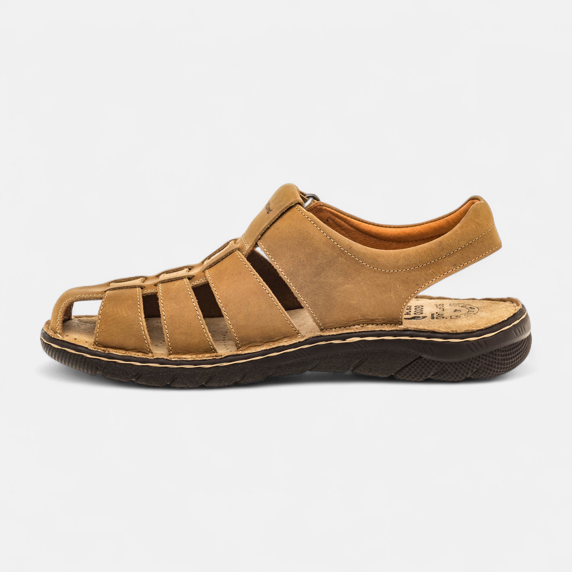Sandales Homme en cuir beige