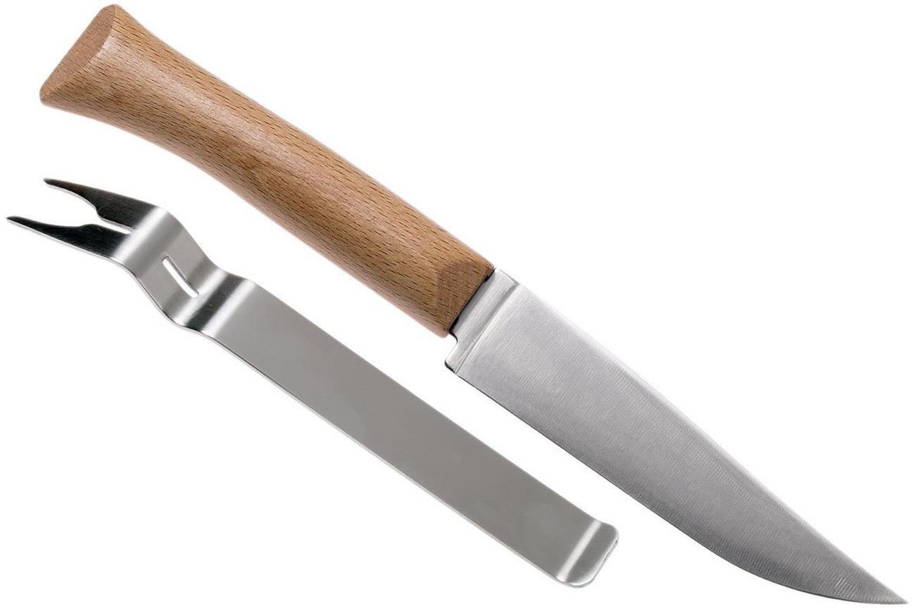 Opinel Cheese set, kaasmes en vork RVS, 001834