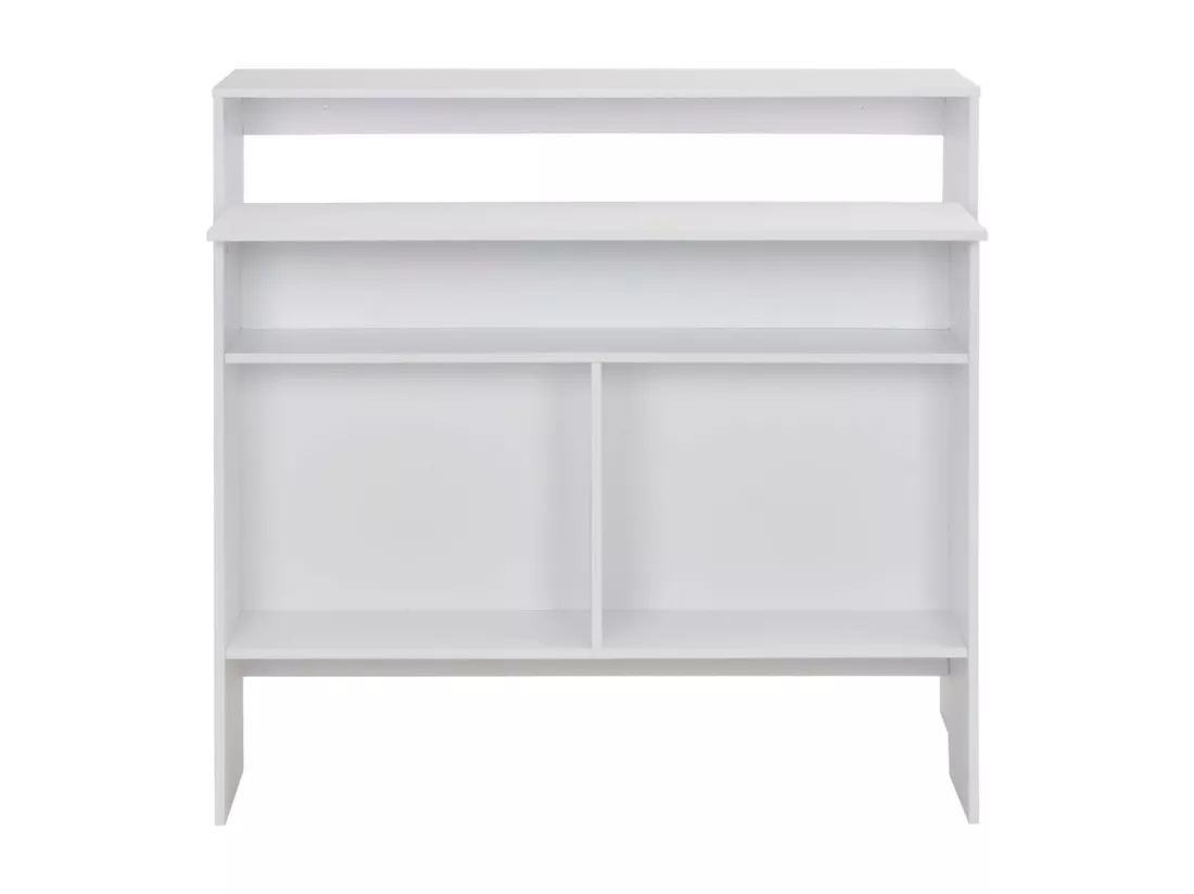 Table de bar avec 2 dessus de table Blanc 130 x 40 x 120 cm