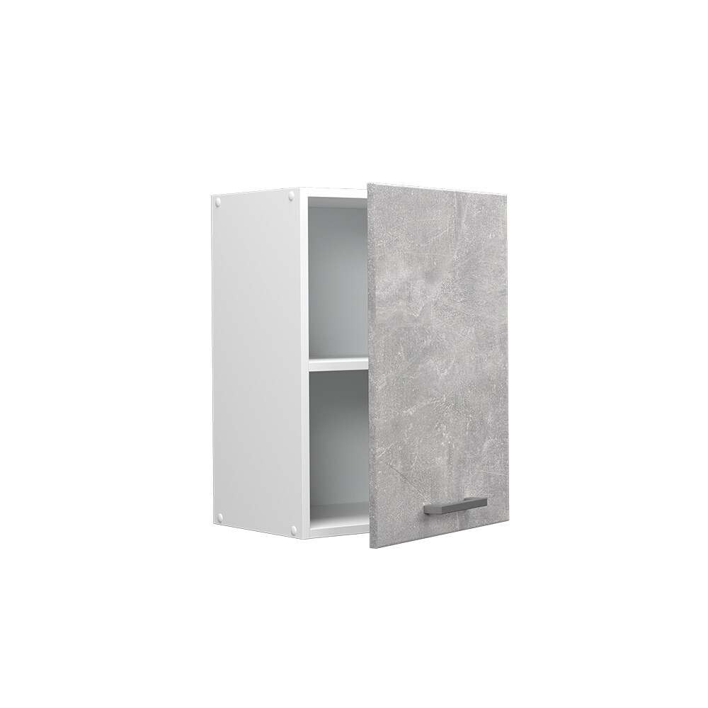Vicco Hängeschrank Küchenschrank Küchenzeile R-Line 45 cm Weiß Beton Tür Fächer