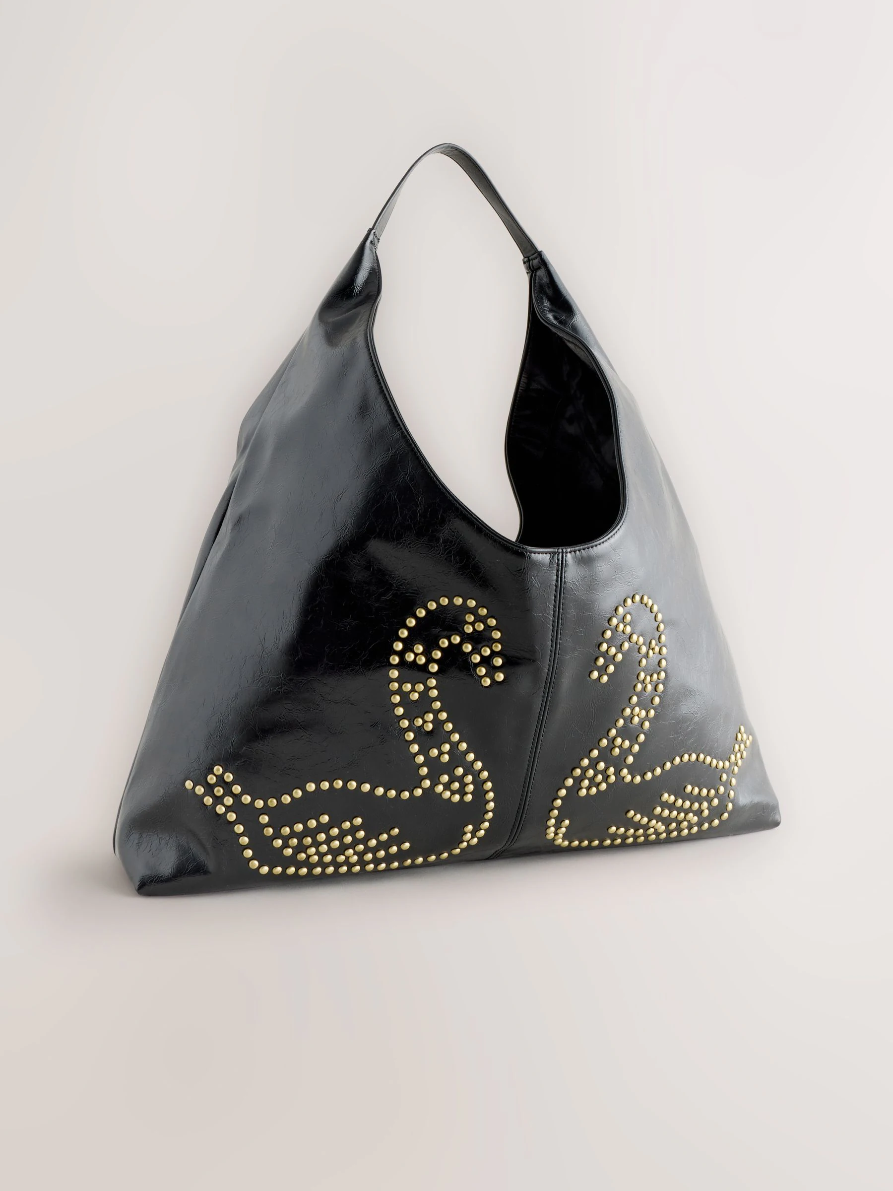 Rockett St George Studded Swan Hobo Shopper Bag