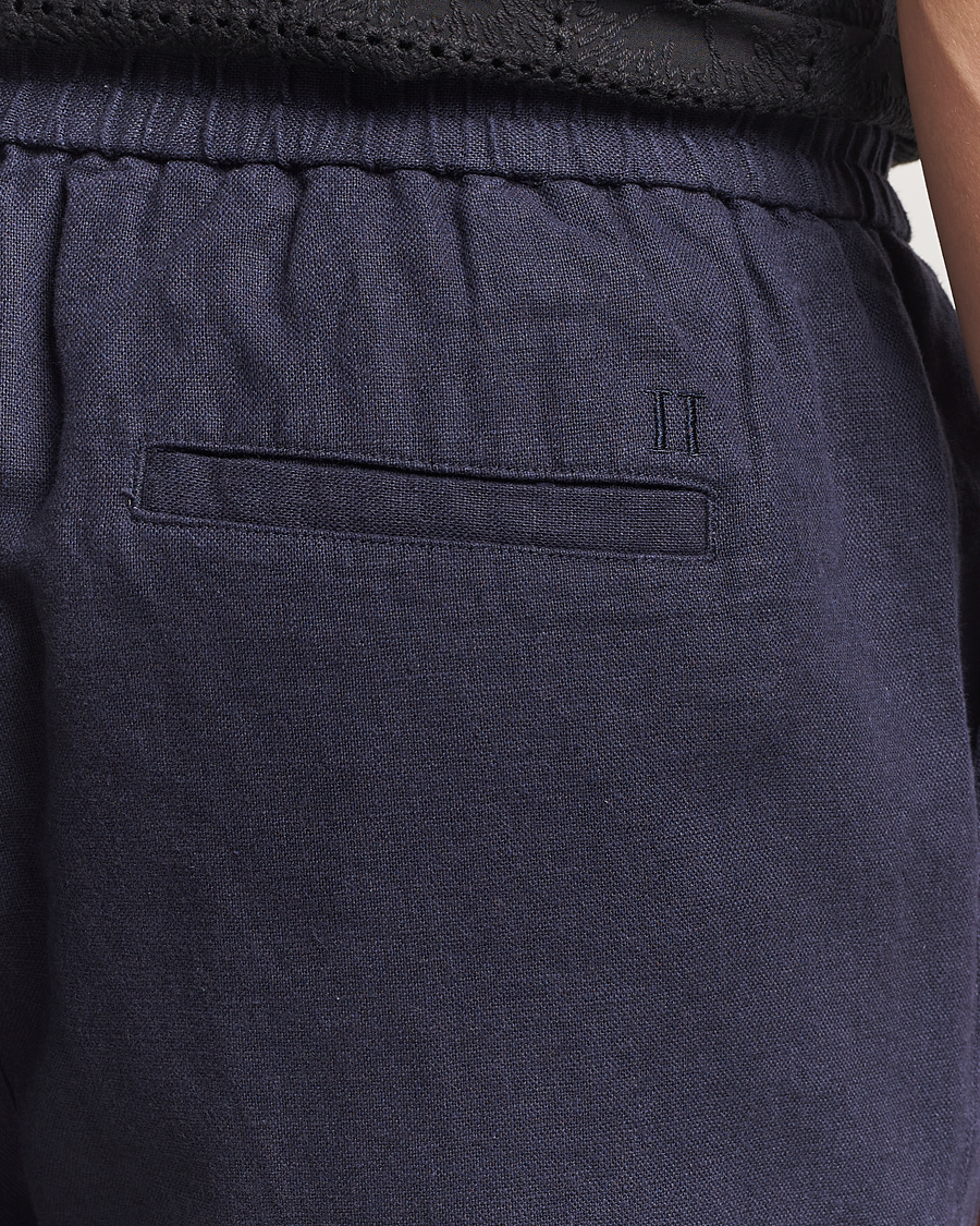 Les Deux Otto Linen Shorts Navy