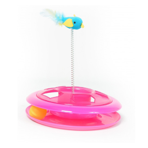 Brinquedo para gato rosa DUVO HAPPY HOOP, 27 cm de diâmetro